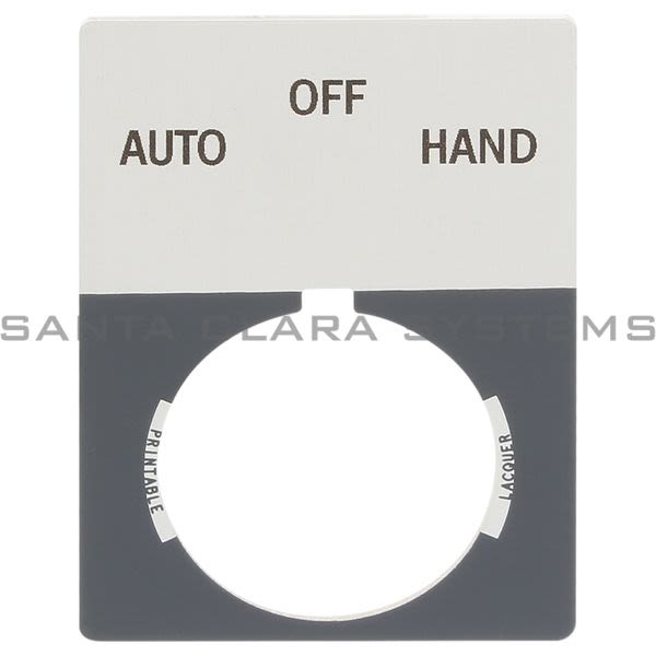 Allen Bradley 800T-X501J 800T Legend Plate,Jumbo,Auto-Off-Hand Product Image