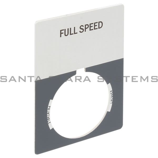 Allen Bradley 800T-X509J 800T Legend Plate,Jumbo,Full Speed Product Image