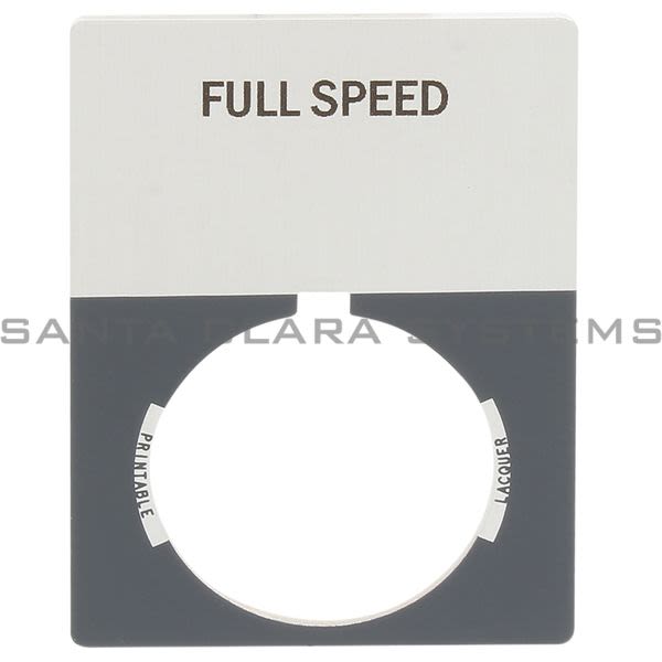 Allen Bradley 800T-X509J 800T Legend Plate,Jumbo,Full Speed Product Image