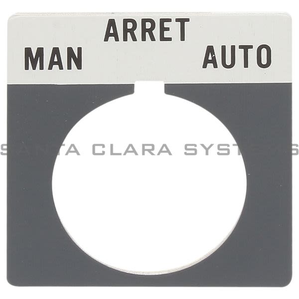 Allen Bradley 800T-X511F Legend Plate &quot;Arret&quot; Man/ Auto Product Image