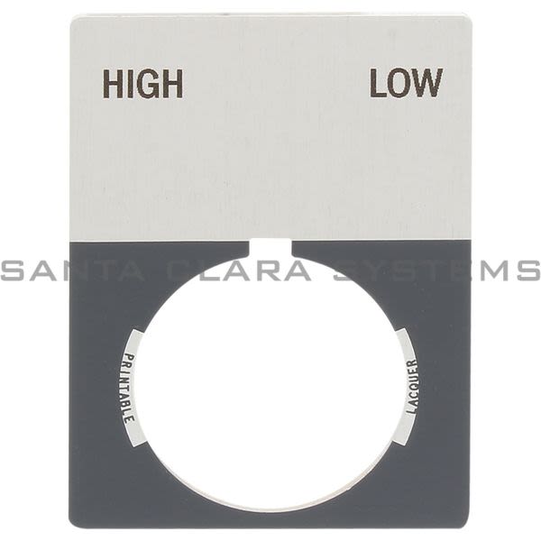 Allen Bradley 800T-X513J 800T Legend Plate,Jumbo,High-Low Product Image