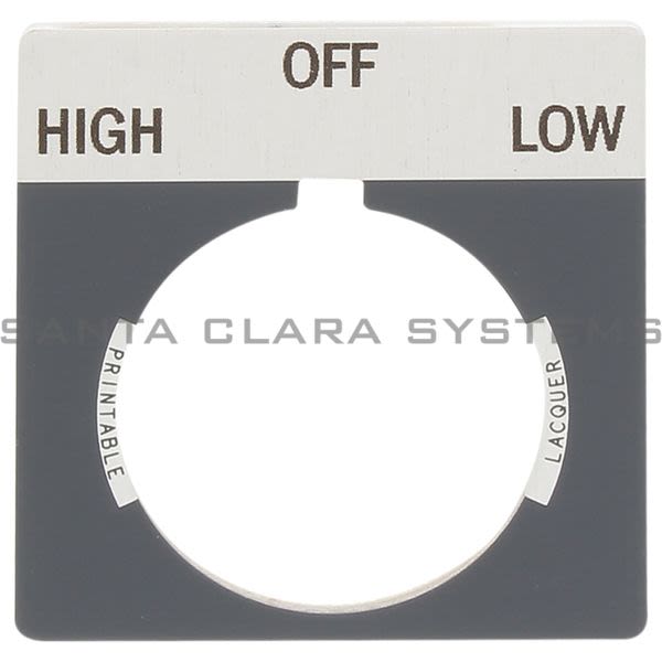 Allen Bradley 800T-X514 800T Legend Plate,Standard,High-Off-Low Product Image