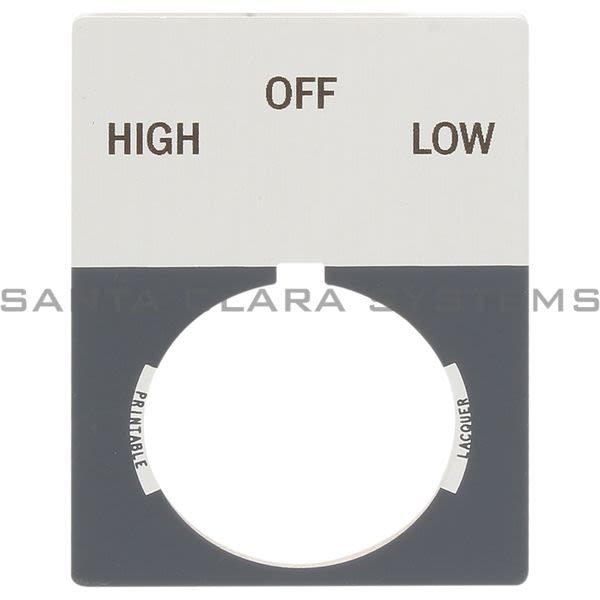 Allen Bradley 800T-X514J 800T Legend Plate,Jumbo,High-Off-Low Product Image