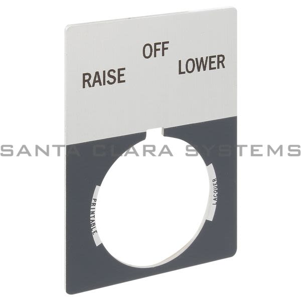 Allen Bradley 800T-X537J 800T Legend Plate,Jumbo,Raise-Off-Lower Product Image