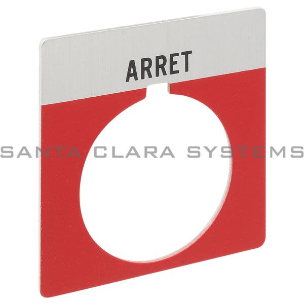 Allen Bradley 800T-X550F Legend Plate &quot;Arret&quot; Product Image