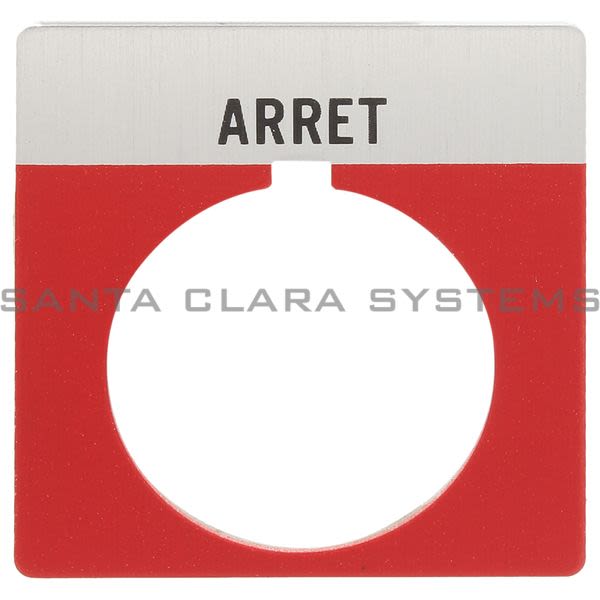Allen Bradley 800T-X550F Legend Plate &quot;Arret&quot; Product Image