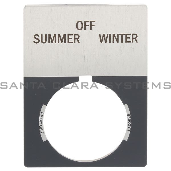 Allen Bradley 800T-X553J 800T Legend Plate,Jumbo,Summer-Off-Winter Product Image