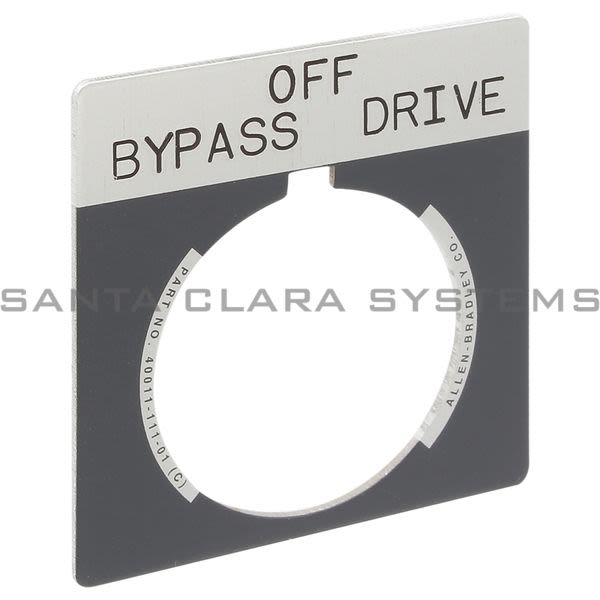 Allen Bradley 800T-X559EOFFBYPASSON Legend Plate Product Image
