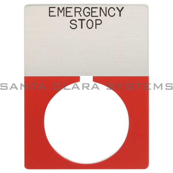 Allen Bradley 800T-X648J Jumbo Legend Plate, Emergency Stop Product Image