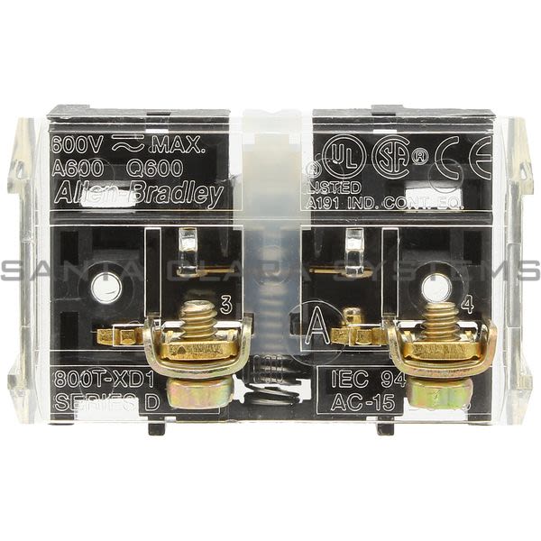 Allen Bradley 800T-XD1 Shallow Contact Block Product Image