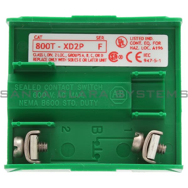 Allen Bradley 800T-XD2P Contact Block Product Image