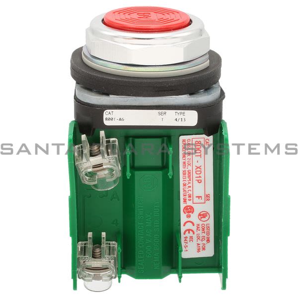 Allen Bradley 800TC-A6D1P Pushbutton | Finger Safe Product Image