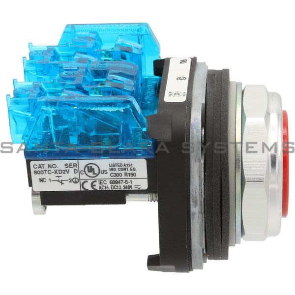 Allen Bradley 800TC-A6D2V Pushbutton | Finger Safe Product Image