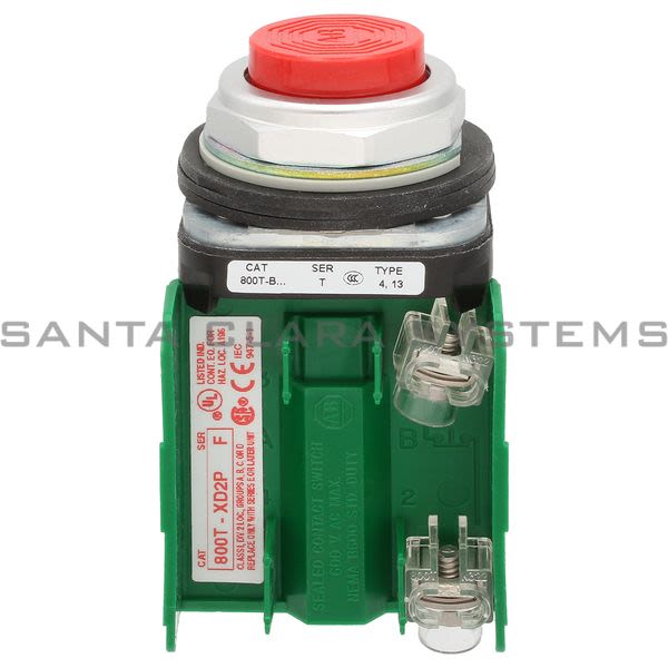 Allen Bradley 800TC-B6D2P Pushbutton | Finger Safe Product Image