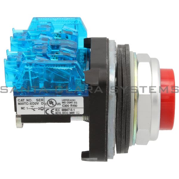 Allen Bradley 800TC-B6D2V Pushbutton | Finger Safe Product Image