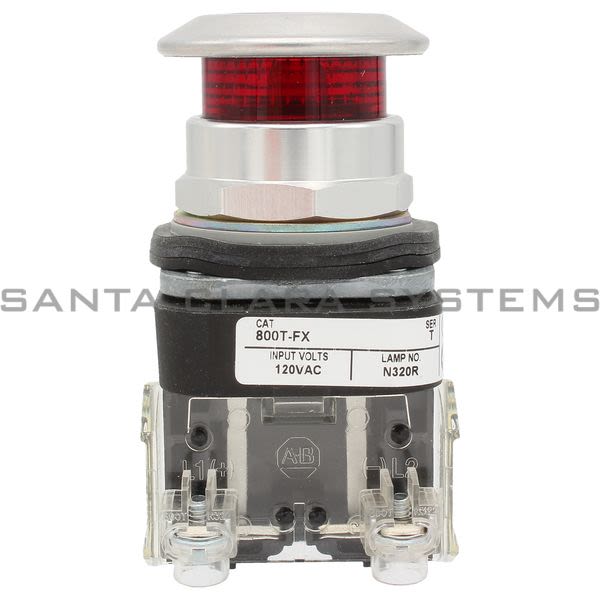 Allen Bradley 800TC-FXQH10R Pushbutton | Finger Safe Product Image