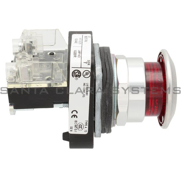 Allen Bradley 800TC-FXQH10R Pushbutton | Finger Safe Product Image