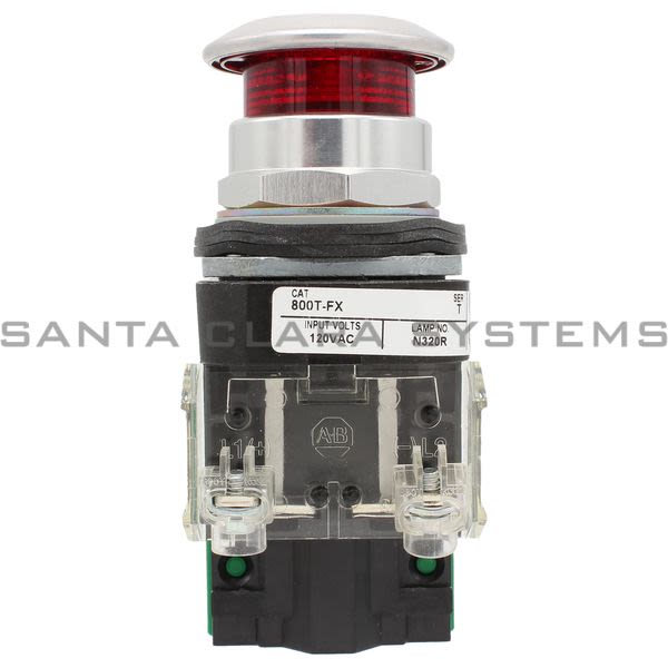 Allen Bradley 800TC-FXQH10RD2P Pushbutton | Finger Safe Product Image