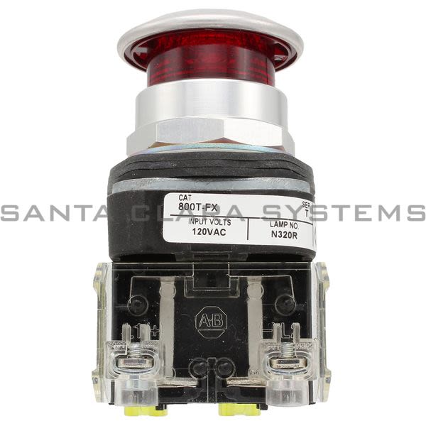 Allen Bradley 800TC-FXQH10RD4S Pushbutton | Finger Safe Product Image