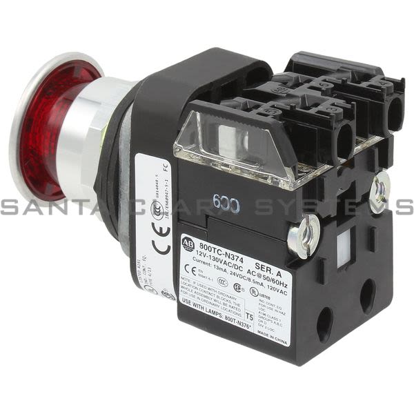 Allen Bradley 800TC-FXQH2RA1 Push-Pull Illuminated Product Image