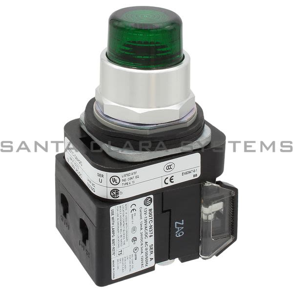 Allen Bradley 800TC-QBH2G Push Button | Finger Safe Product Image