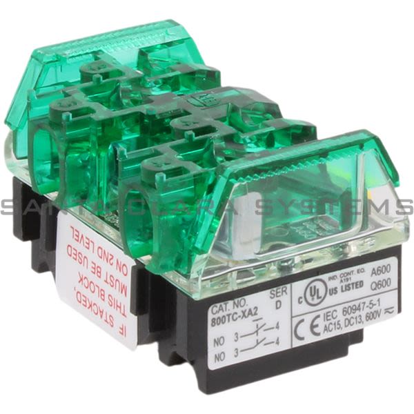 Allen Bradley 800TC-XA2 Contact Block | Finger Safe Product Image
