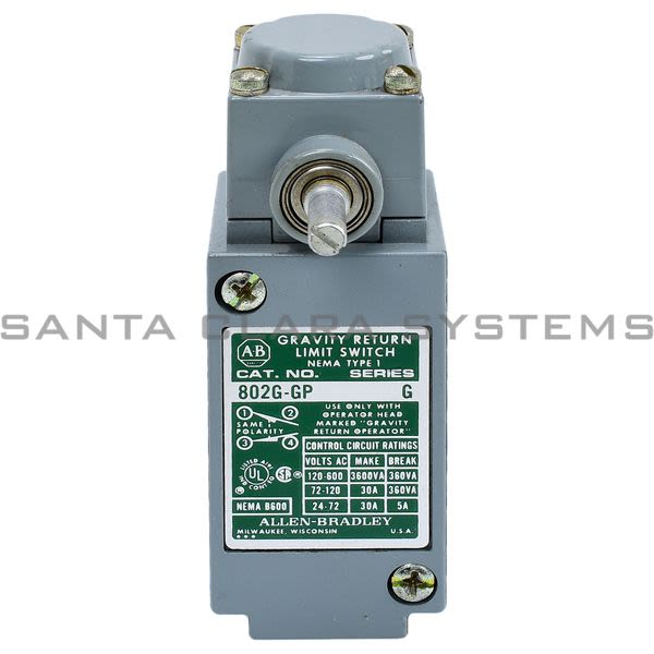 Allen Bradley 802G-GP1  Gravity Return Limit Switch Product Image