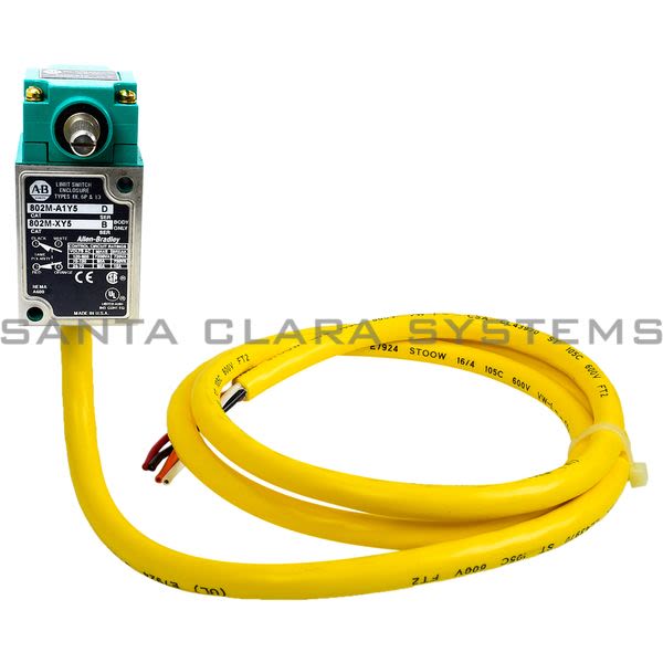 Allen Bradley 802M-A1Y5  Limit Switch 2 Circuit 5 Foot Cable Product Image