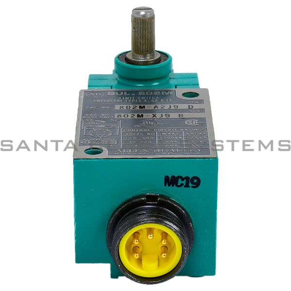 Allen Bradley 802M-A2J9  Pre-Wired Factory Sealed Limit Switch Lever Type Ccw 2 Circuit Product Image