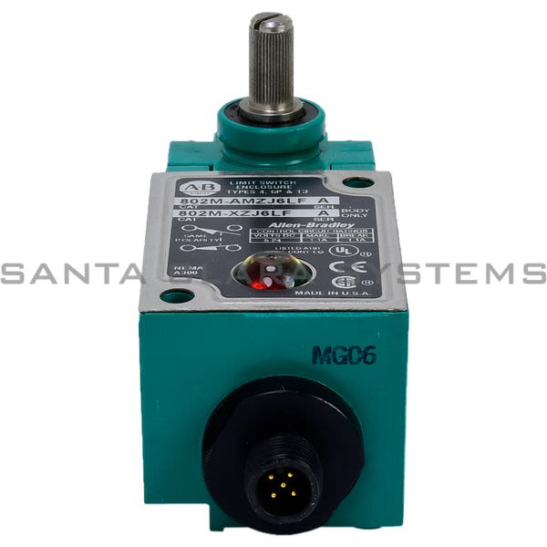 Allen Bradley 802M-AMZJ6LF Pre-Wired Factory Sealed Limit Switch Lever Type Maintained 2 Circuit Product Image
