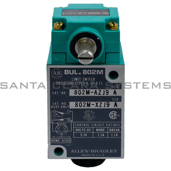 Allen Bradley 802M-AZJ9 Pre Wired Factory Sealed Limit Switch Product Image