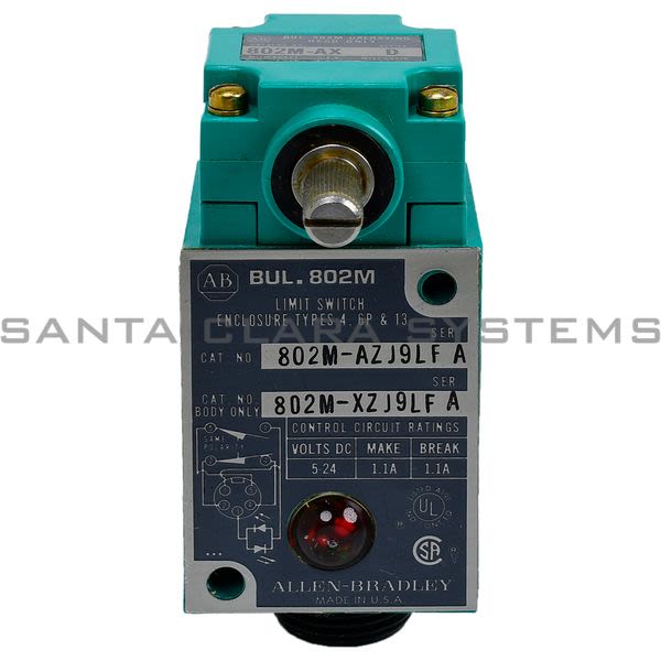Allen Bradley 802M-AZJ9LF Pre- Wired Limit Switch Product Image