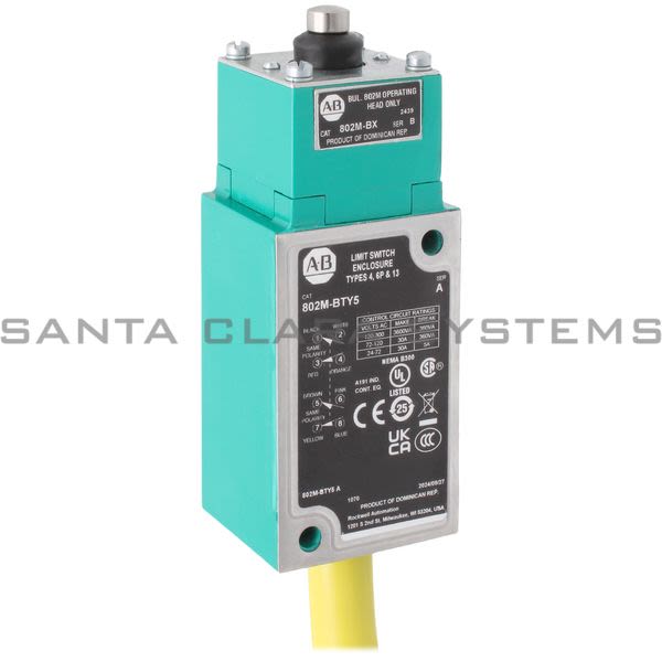Allen Bradley 802M-BTY5 Pre-Wired Limit Switch Product Image