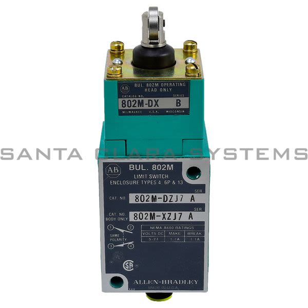 Allen Bradley 802M-DZJ7 Pre-Wired Factory Sealed Limit Switch Product Image