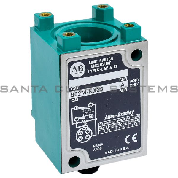 Allen Bradley 802M-NX28 Pre-Wired Factory Sealed Limit Switch Switch Only 2 Circuit Product Image