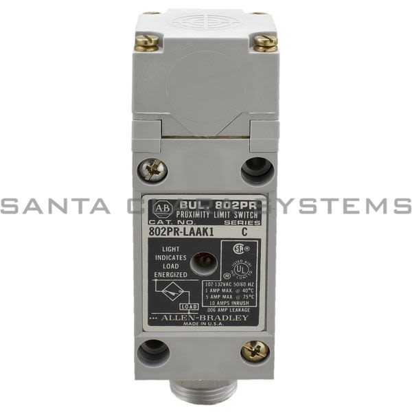 Allen Bradley 802PR-LAAK1  Proximity Limt Switch Light Indicates Load Energized Product Image