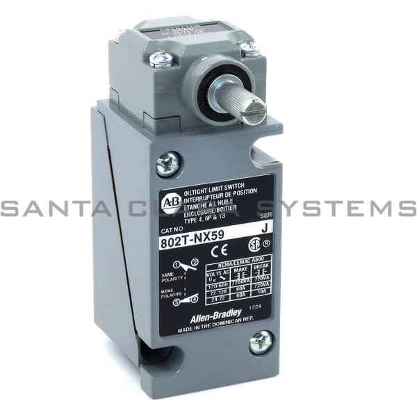 Allen Bradley 802T-NX59 Oiltight Limit Switch Plug-In Type 4,13 Lever Type Product Image