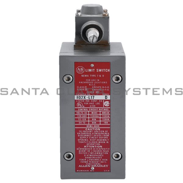 Allen Bradley 802X-L17 Limit Switch Product Image