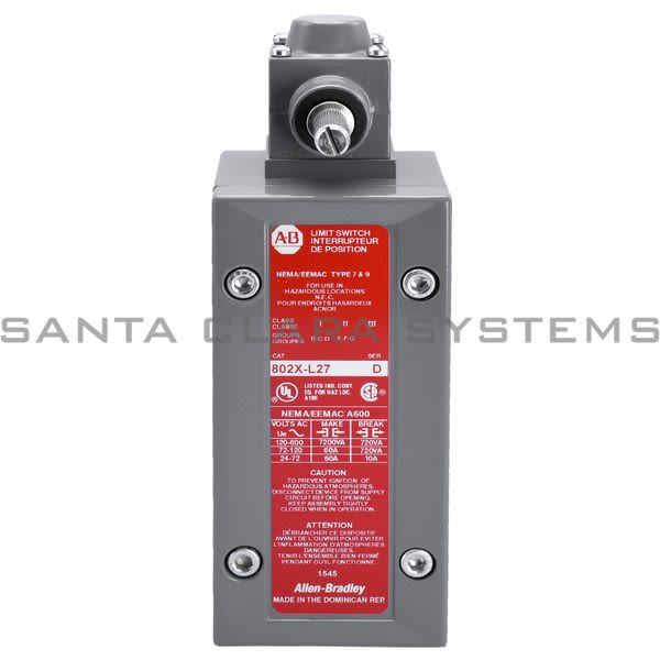 Allen Bradley 802X-L27 Limit Switch Product Image
