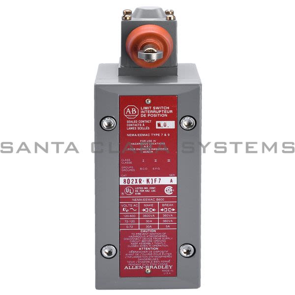 Allen Bradley 802XR-K1F7 Sealed Contact Limit Switch Product Image