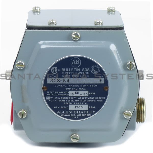 Allen Bradley 808-K4 Speed Switch Product Image
