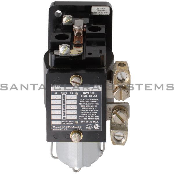 Allen Bradley 810-A03A Magnetic Overload Relay Contactor Time Currect 600VAC//DC Max 4amp Product Image