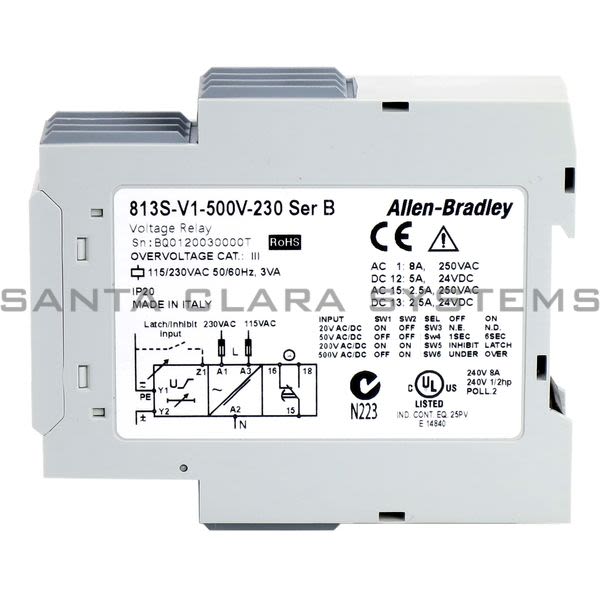 Allen Bradley 813S-V1-500V-230 Voltage Monitoring Relay Product Image