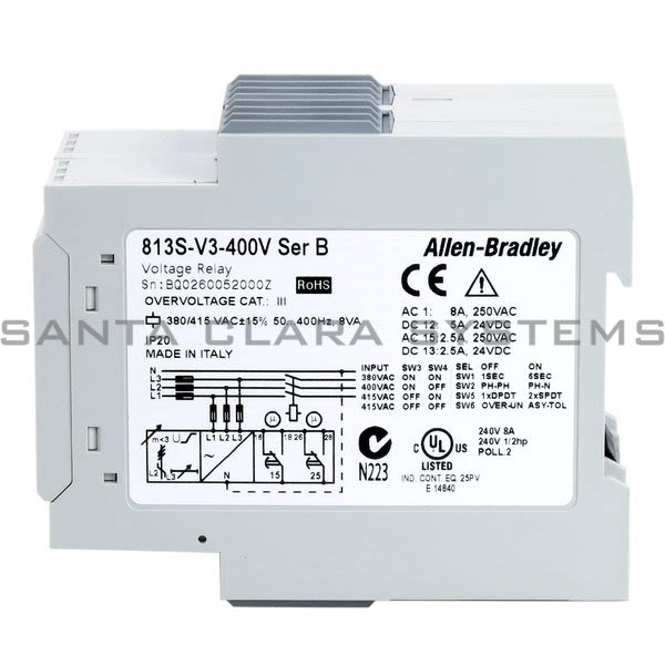 Allen Bradley 813S-V3-400V Voltage Monitoring Relay Product Image