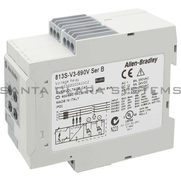 Allen Bradley 813S-V3-690V Voltage Monitoring Relay Product Image