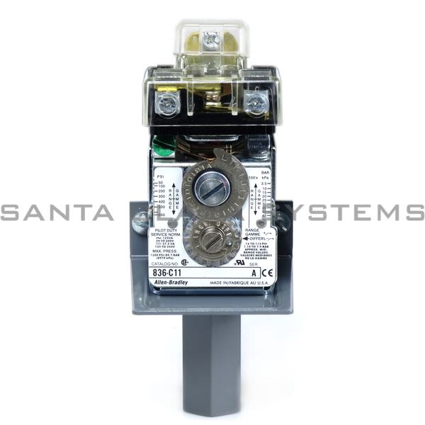 Allen Bradley 836-C11 Switch Pressure 600V AC Max 5 amp Max Product Image