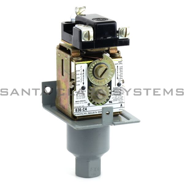 Allen Bradley 836-C4 Switch,Pressure 600V AC Max 5 amp Max Product Image