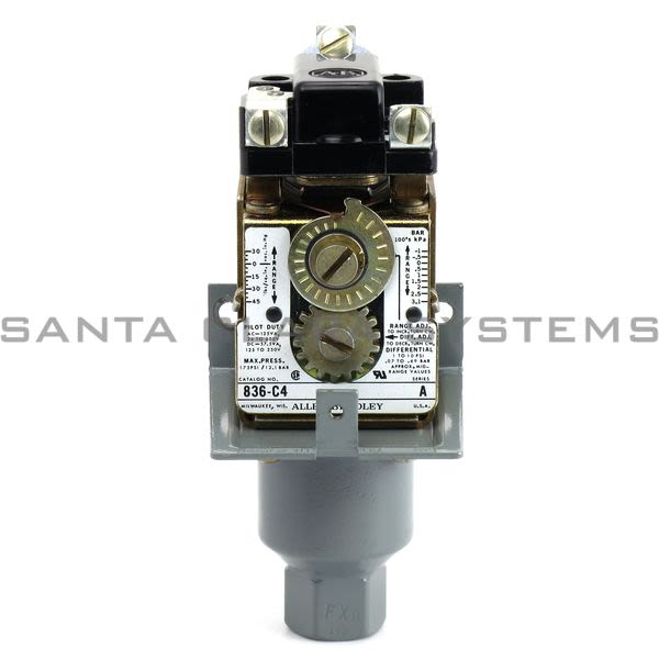Allen Bradley 836-C4 Switch,Pressure 600V AC Max 5 amp Max Product Image
