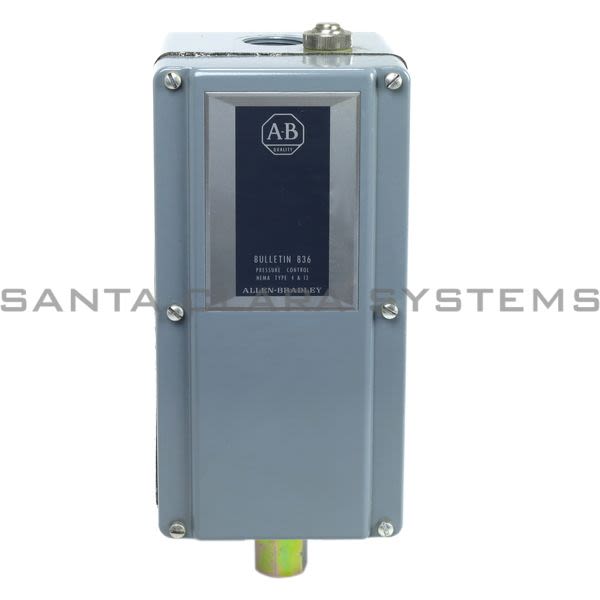 Allen Bradley 836-C4JX15A Pressure Control Adj. 30 VAC-45psi Adj. Diff. 1-15 psi NEMA 4,13 External Bellows Product Image