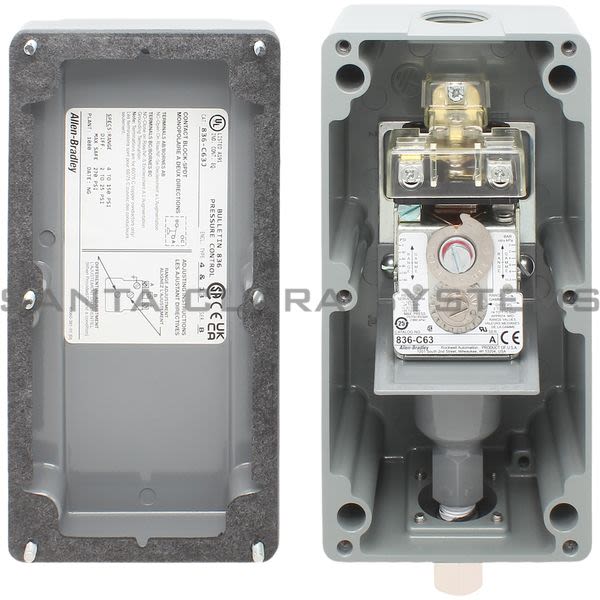Allen Bradley 836-C63J Pressure Switch Product Image